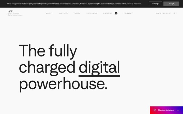 Screenshot of agentur-loop.com