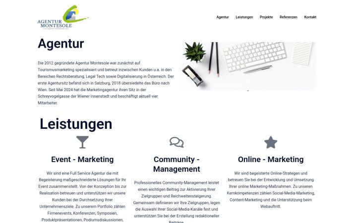 Screenshot of agentur-montesole.com