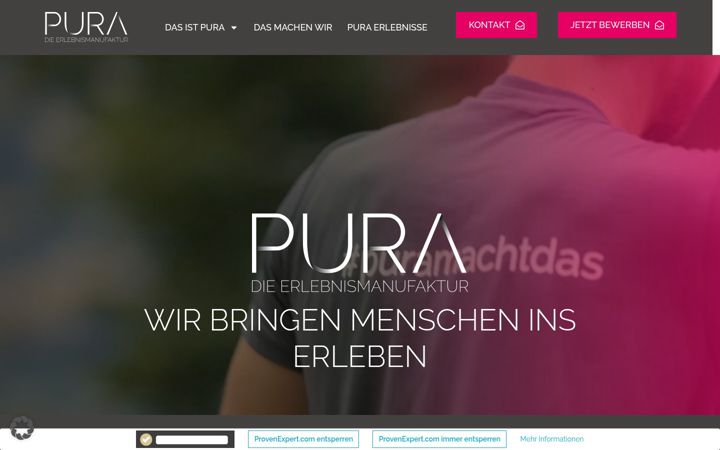 Screenshot of agentur-pura.de