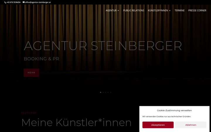 Posnetek zaslona agentur-steinberger.at