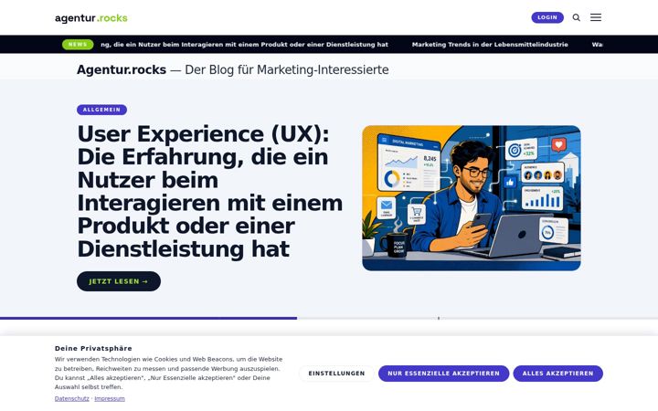 Screenshot of agentur.rocks