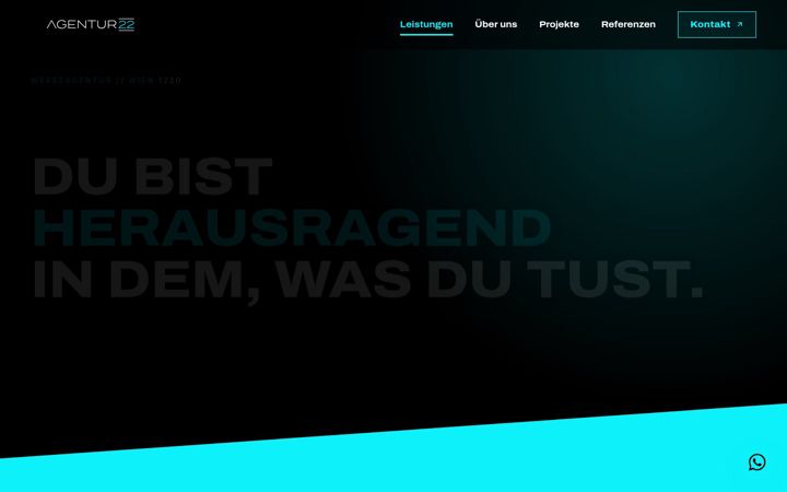 Screenshot of agentur22.at