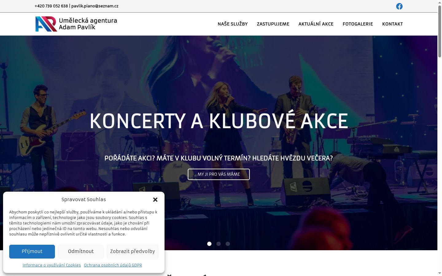 Captura de ecrã do banner de consentimento apresentado antes de qualquer interação