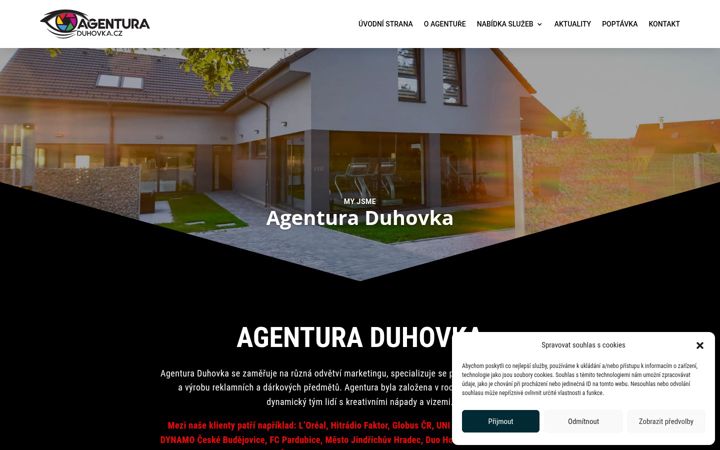 Captura de ecrã de agenturaduhovka.cz