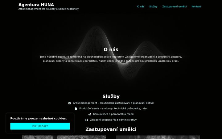 Screenshot of agenturahuna.cz