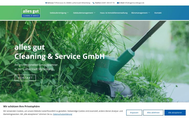 Screenshot of agenturallesgut.de