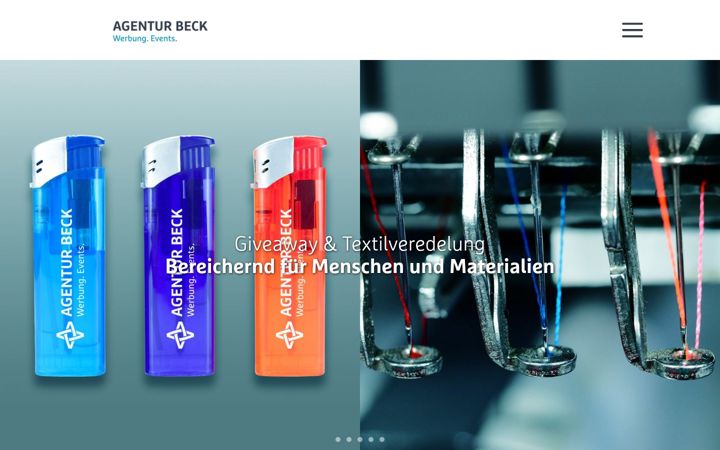 Screenshot of agenturbeck.de