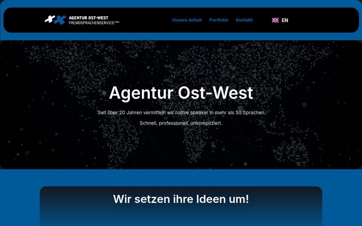 Screenshot of agenturostwest.de