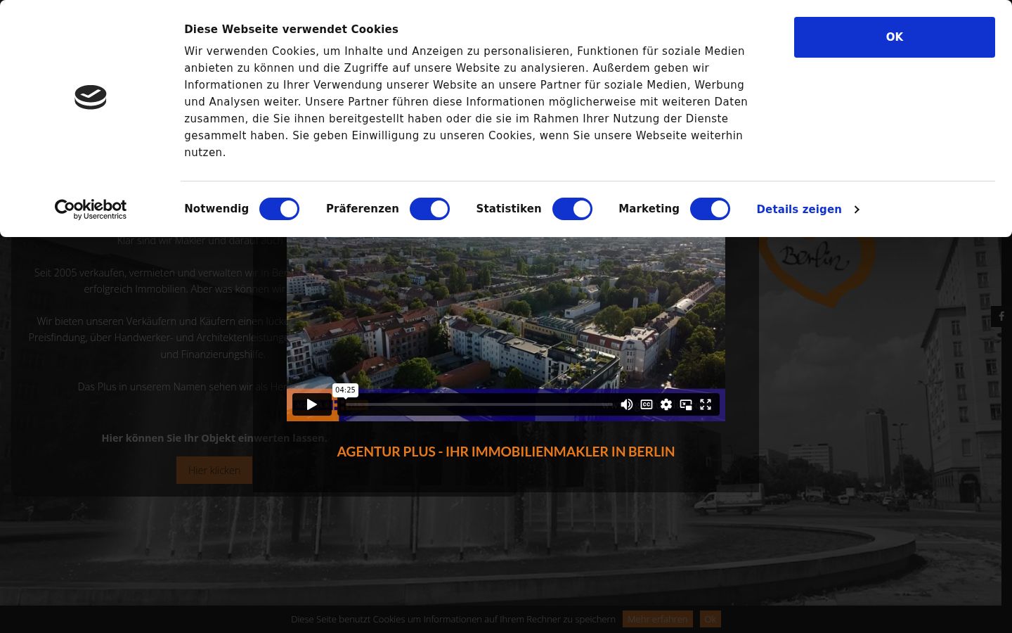 Screenshot del banner di consenso mostrato prima di qualsiasi interazione