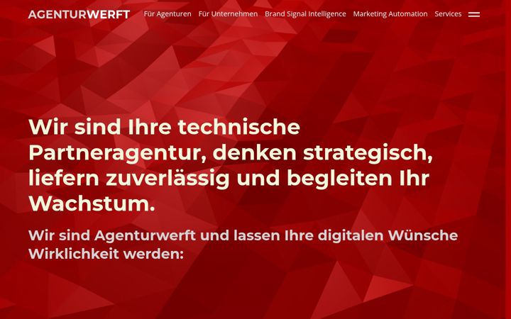 Screenshot von agenturwerft.com