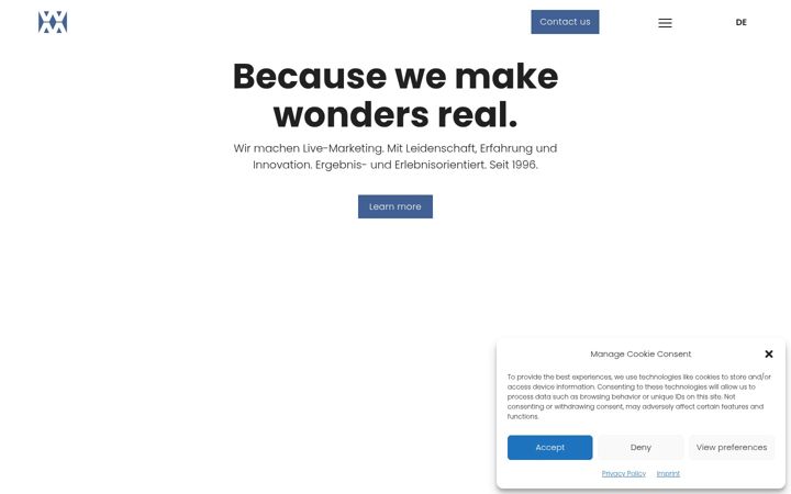 Screenshot of agenturwundermacher.de
