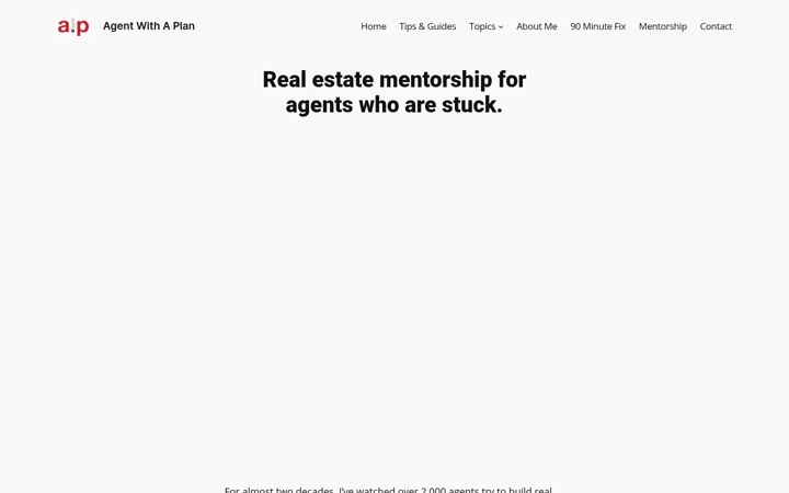 Screenshot of agentwithaplan.com