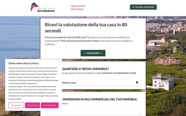 Screenshot of agenzia-arcobaleno.com