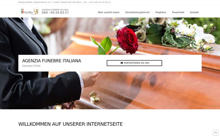 Screenshot of agenzia-funebre-italiana.de