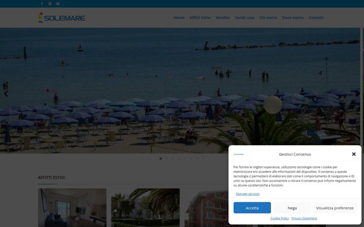 Screenshot του agenzia-solemare.it
