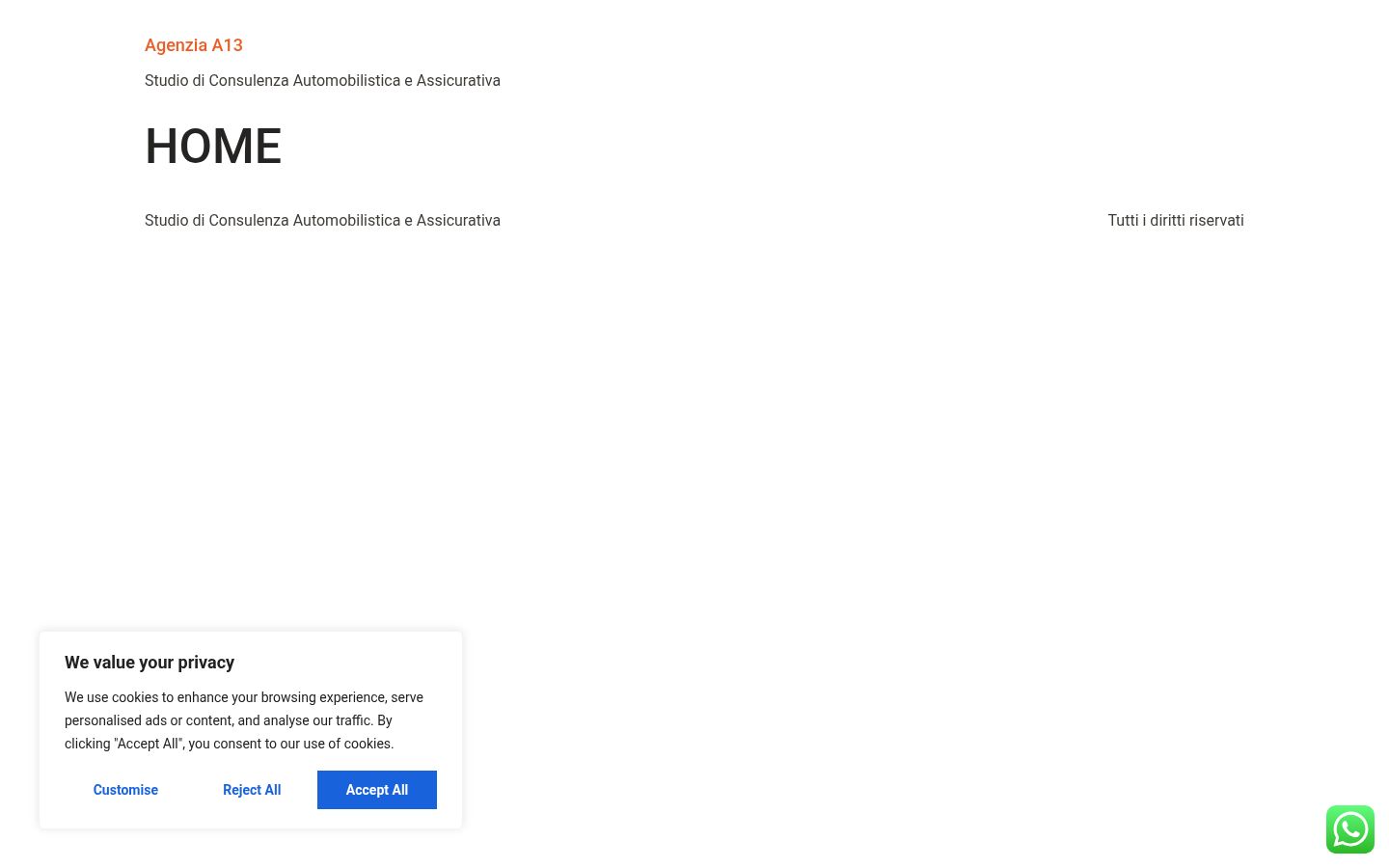 Posnetek zaslona pasice za privolitev, prikazane pred kakršno koli interakcijo
