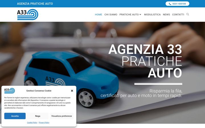 Screenshot van agenzia33praticheauto.it