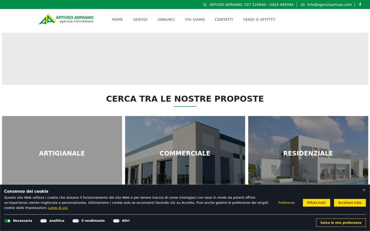 Screenshot του agenziaartuso.com