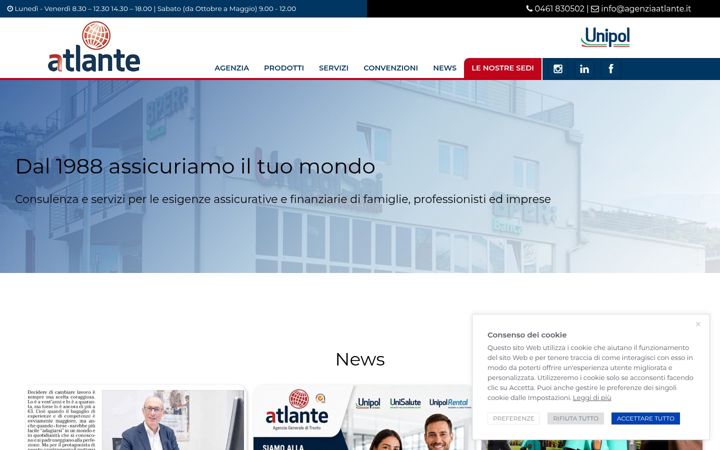 Captura de pantalla de agenziaatlante.it