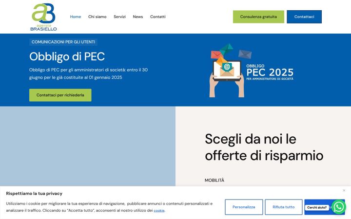 Screenshot of agenziabrasiello.com