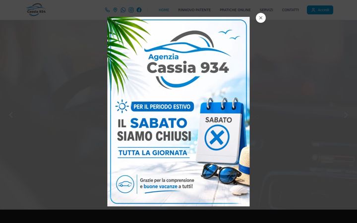 Screenshot of agenziacassia934.com