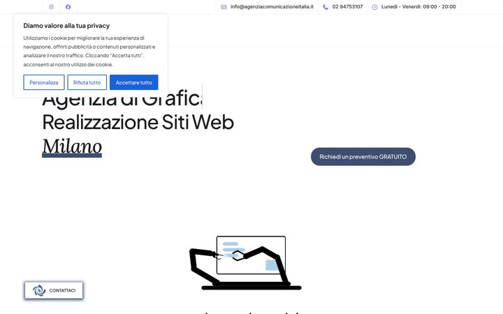 Snímek obrazovky agenziacomunicazioneitalia.it