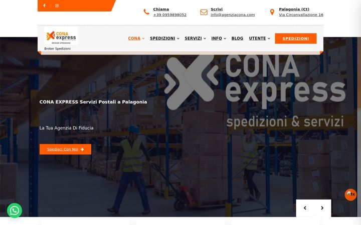 Screenshot of agenziacona.com