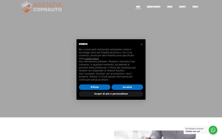 Screenshot of agenziacoprauto.com