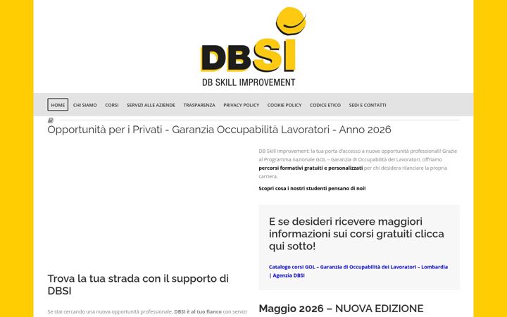 Snímek obrazovky agenziadbsi.it