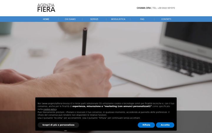 Screenshot ta' agenziafiera-treviso.it