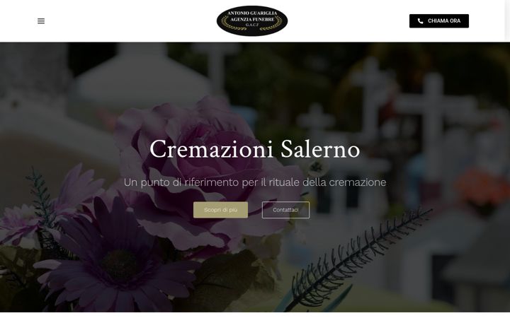 Screenshot ta' agenziafunebreantonioguariglia.it