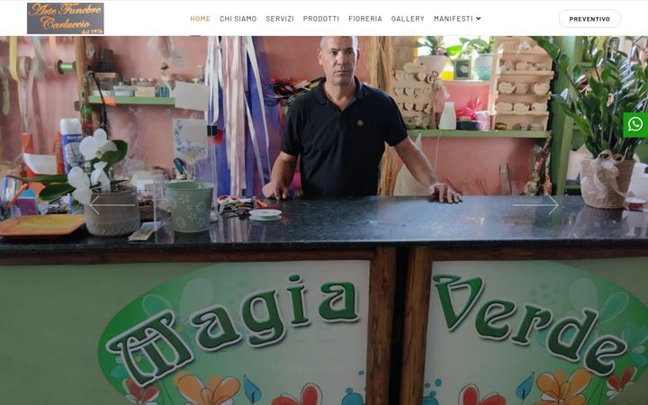Screenshot of agenziafunebrecarluccio.com