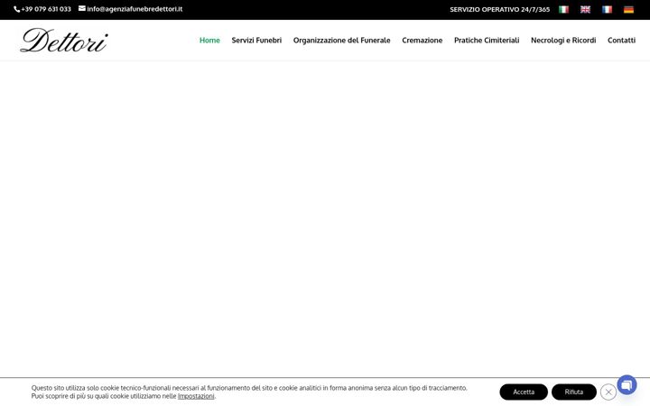 Captura de pantalla de agenziafunebredettori.com