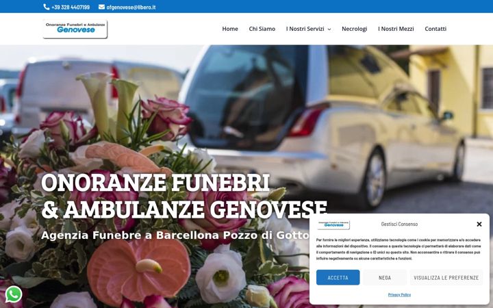 Ekrano kopija agenziafunebregenovese.it