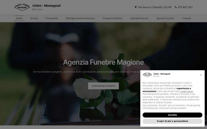Screenshot του agenziafunebremagione.it