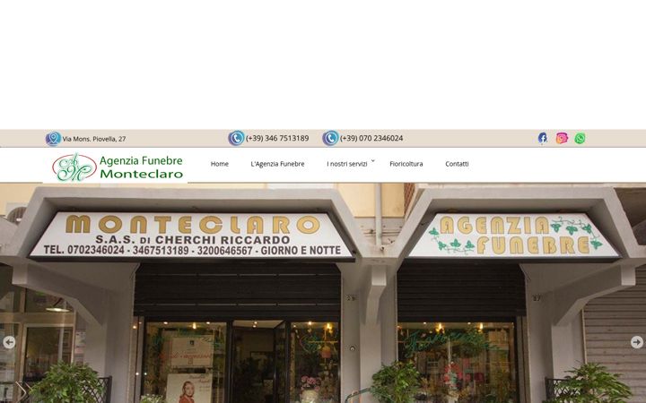 Zrzut ekranu agenziafunebremonteclaro.com