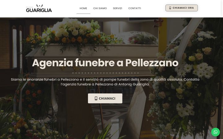 Skjermbilde av agenziafunebrepellezzano.it