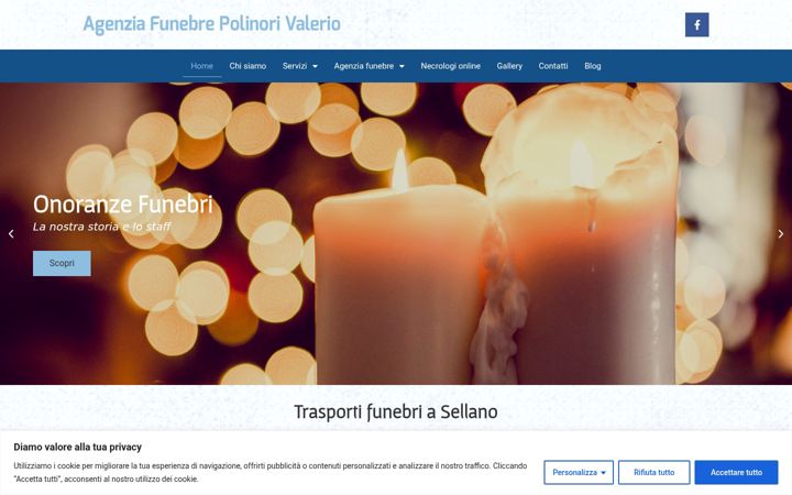 Skjermbilde av agenziafunebrepolinori.it