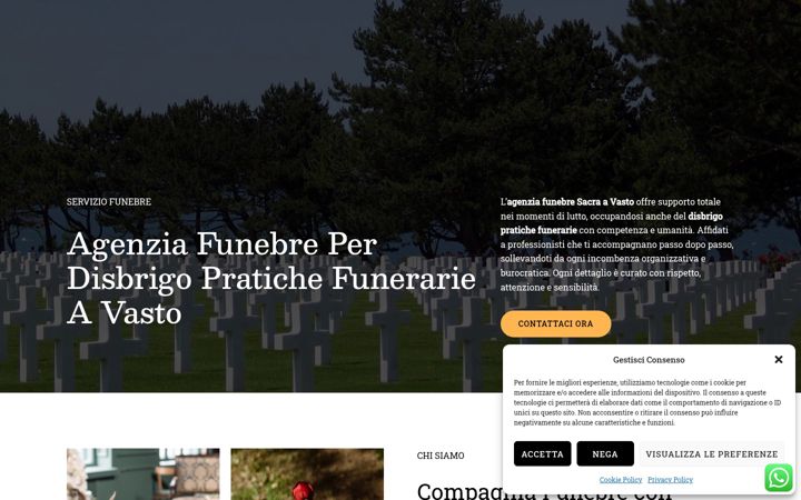 Skjermbilde av agenziafunebresacra.it