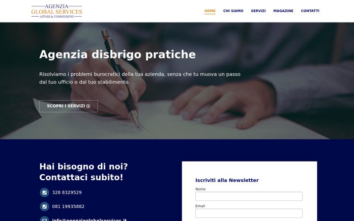 Screenshot ta' agenziaglobalservices.it