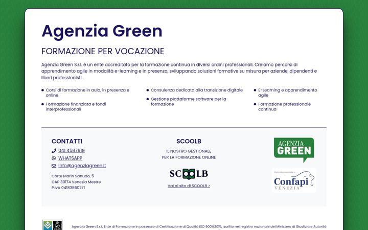 Screenshot ta' agenziagreen.it