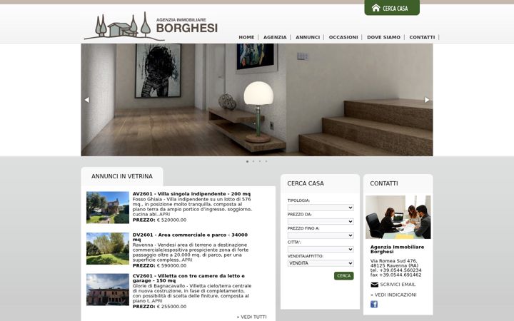 Screenshot of agenziaimmobiliareborghesi.com