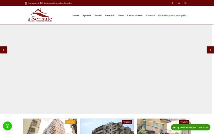 Ekraanipilt saidist agenziaimmobiliareilsensale.it