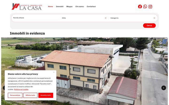 Képernyőkép: agenziaimmobiliarelacasa.it