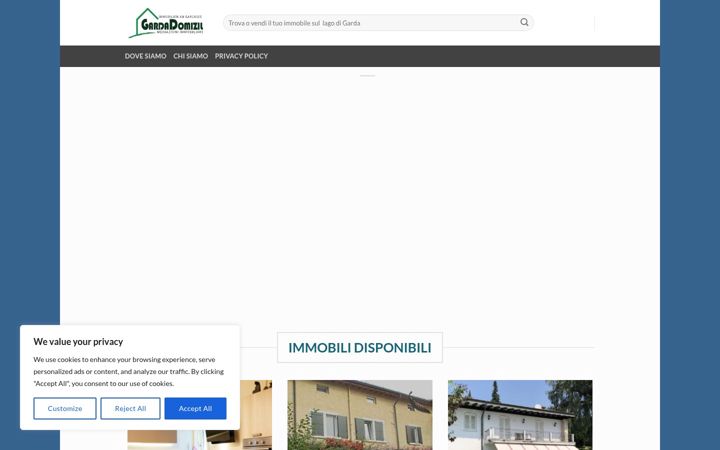 Skärmbild av agenziaimmobiliarelagodigarda.com