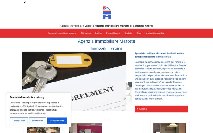 Ekraanipilt saidist agenziaimmobiliaremarotta.it