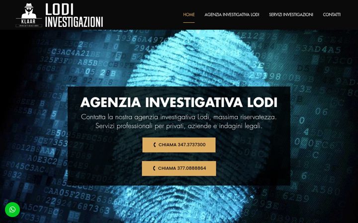 Screenshot of agenziainvestigativalodi.it