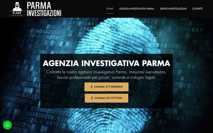Screenshot of agenziainvestigativaparma.it