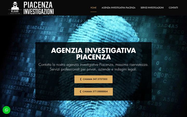 Screenshot of agenziainvestigativapiacenza.it
