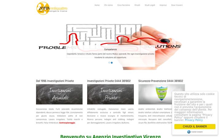 Screenshot of agenziainvestigativavicenza.net